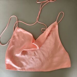 Zara open back crop top